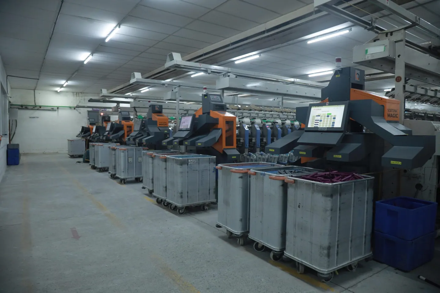 Cop sorter or bobbin colour sorter at Sri Chennai Silks Mills