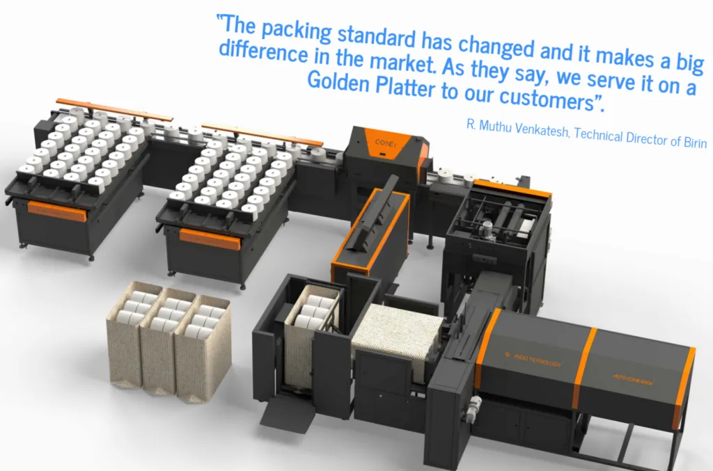 Indo Texnology’s Auto Cone Packing: A Game-Changer for Birin Spinning Mills