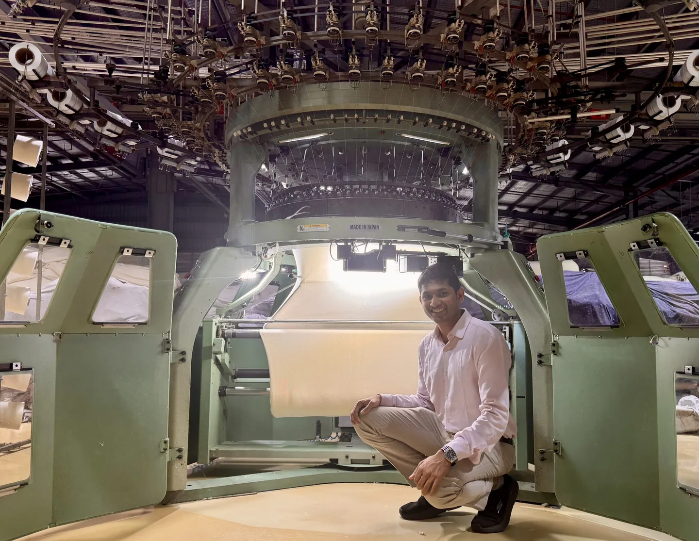 Knit i system installed on a circular knitting machine at a leading mill