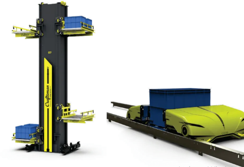 Custom material handling: lifts and conveyors for fabric rolls