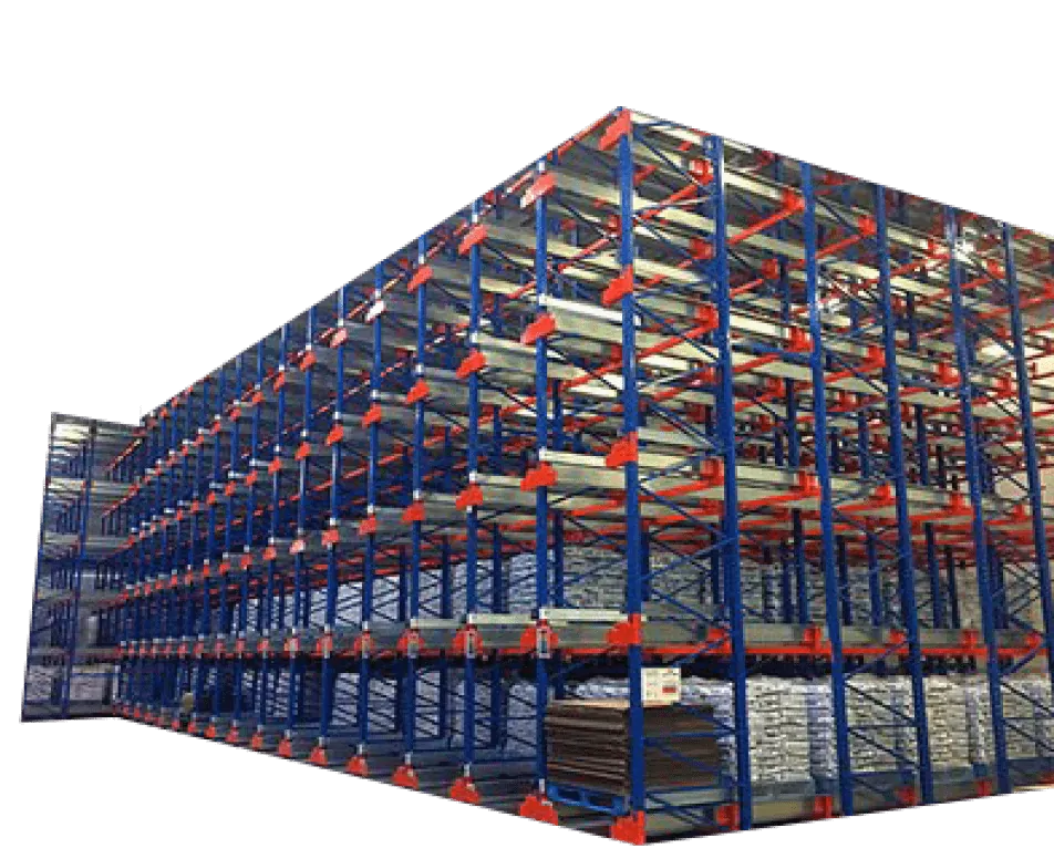ASRS high-density yarn storage racking with shuttle